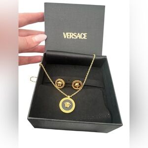 VERSACE Medusa Necklace & Studs Set